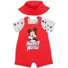 Disney Mickey Mouse Baby French Terry Short Overalls T-Shirt And Hat 3 Piece Outfit Set Newborn To Infant -Family Style Shop GUEST fd467ccc 23d5 4ca4 a6d5 87c6fcce9d0f