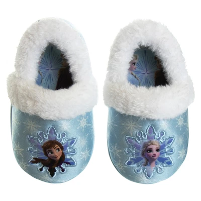 Disney Frozen Girl Slippers - Elsa And Anna Plush Lightweight Warm Comfort Soft Aline House Shoes - Blue White (Toddler-Little Kid) 10 Disney Frozen Girl Slippers - Elsa And Anna Plush Lightweight Warm Comfort Soft Aline House Shoes - Blue White (Toddler-Little Kid) - Image 8