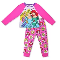Disney Girl's Disney Princesses Ariel, Rapunzel, And Cinderella Graphic Printed Long Sleeve T-Shirt And Jog Pants Bundle For Kids -Family Style Shop GUEST fed5f368 344b 4047 8315 9e138d5d2671